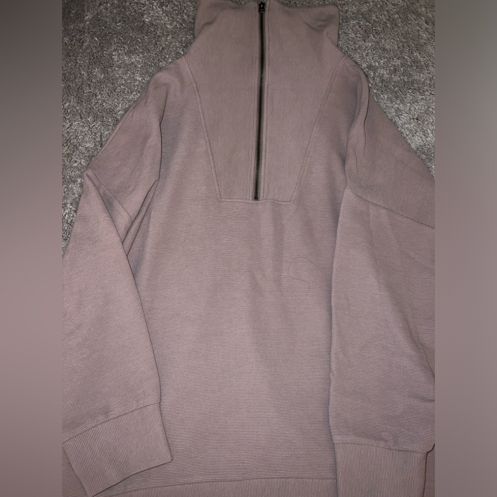 Women’s Half-Zip Sweater Pullover - Dusty Mauve